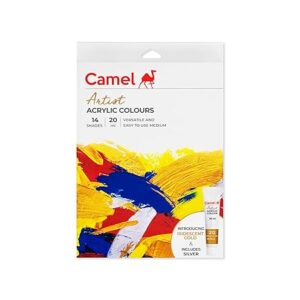 Camel Acrylic Color Box-20Ml Tubes,14 Shades,Multicolou