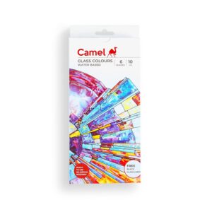 Camel Water Based Glass Color-10Ml Each,6 Shades