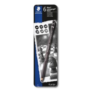 Staedtler Drawing Or Sketch Pencils Wood (100B G6),Black