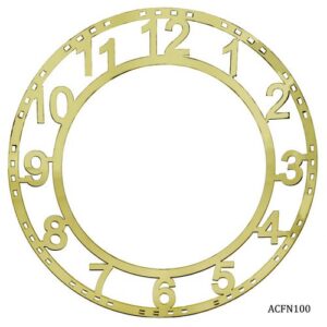 Acrylic Clock Frame Numerical Gold 10Inch ACFN100