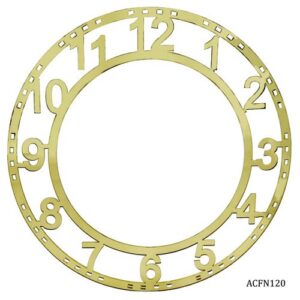 Acrylic Clock Frame Numerical Gold 12Inch ACFN120