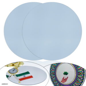 Acrylic Mirrors Round Silver 5 Inch Set 2 Pics AMRS03