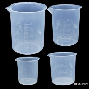 Beaker Plastic Measuring 50/100/250/500ML BPM4PSET