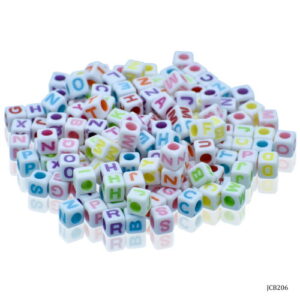 Jags Craft Beads Alphabet Square Small 25gm 6X6MM JCB206