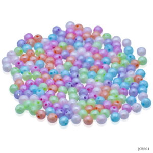 Jags Craft Beads Round Pastel Mix Colours 6MM 20Gsm JCBR01