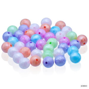 Jags Craft Beads Round Pastel Mix Colours 10MM 20Gsm JCBR03