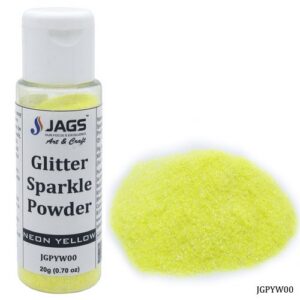 Jags Glitter Powder Neon Yellow 20gm JGPYW00