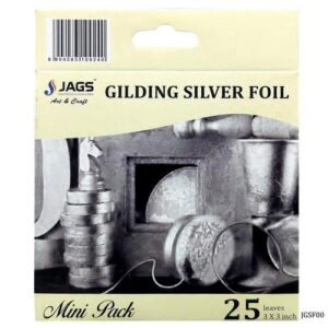 Jags Gilding Foil 3X3 Inch Silver JGSF00