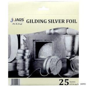 Jags Gilding Foil 6X6 Inch Silver JGSF01