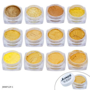Jags Mica Powder Gold Shade 12 Pcs Set (12Gms) JMMP12P-1