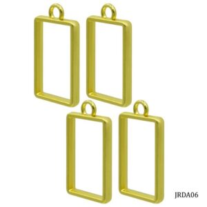 Diy Metal Imitation 4Pcs Gold Rectangle S JRDA06