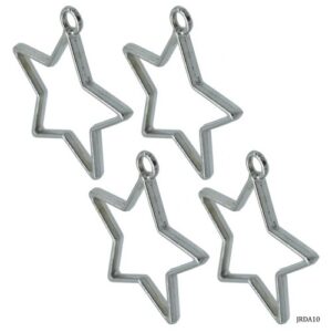 Diy Metal Imitation 4Pcs Silver Star JRDA10
