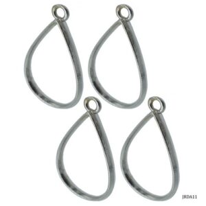 Diy Metal Imitation 4Pcs Silver Drop JRDA11