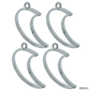 Diy Metal Imitation 4Pcs Silver Moon JRDA14