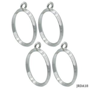 Diy Metal Imitation 4Pcs Silver Round Small JRDA18