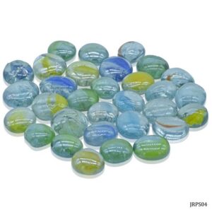 Jags Glass Pebbles 250Gms Crystal White Stone Colour JRPS04