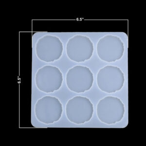 Silicone Mould 9 Cavity Agate Circle