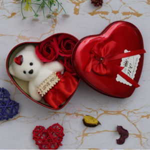 Velentine Gift Box With Teddy