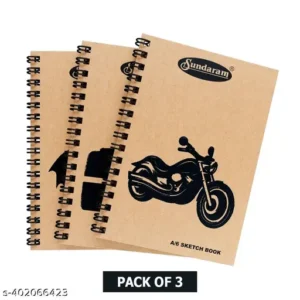 Sundaram A6 Sketch Book Spiral Bound, (Wiro) 100 Pages, (50 Sheets)