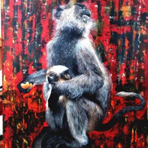 Acrylic on canvas  "Aartnaad" આર્તનાદ "