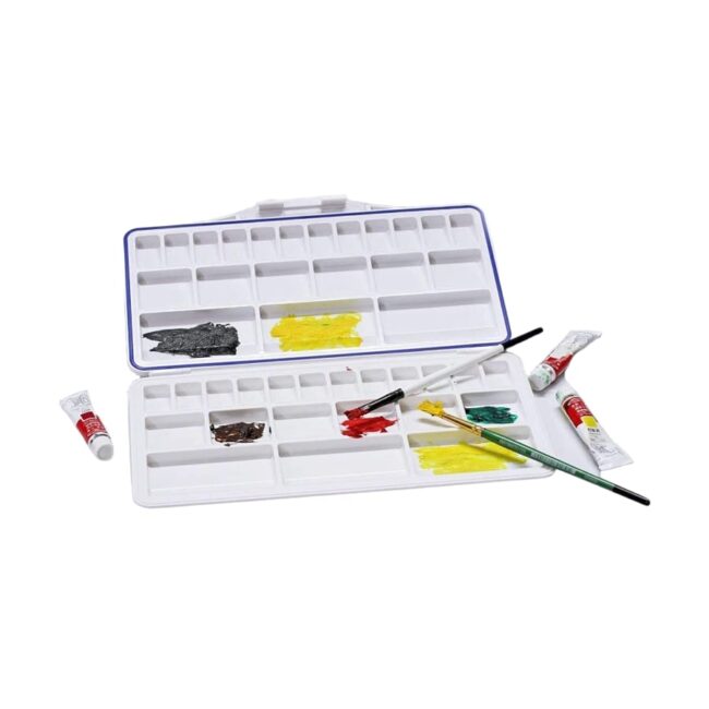 4 image-Khyati Airtight Color Mixing Plate A043, 21 Color compartments (Single Pack)-1540