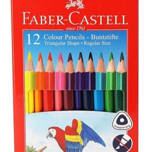 Faber-Castell Triangular Colour Pencils - Pack of 12 (Assorted)