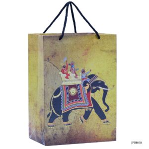 Jags Paper Bag Medium Decorated Elephant A4