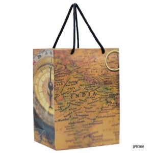 Jags Paper Bag Small A5 Vintage Map India A5