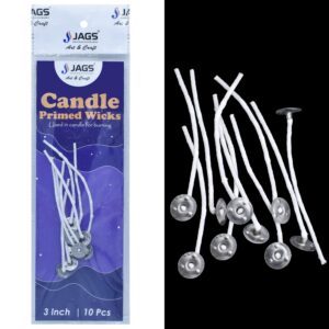 Candle Primed Wicks With Tab 3 Inch Pack OF 10Pics