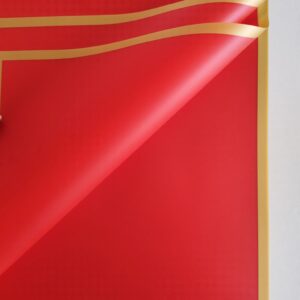 Bouquet Paper - Red With Golden Border