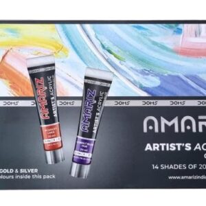 AMARIZ Doms Artist's Acrylic Tube Colours 14 Assorted Shades of 20ml Each