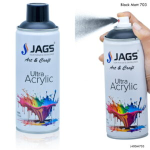 Jags Spray Ultra Acrylic 400ml Black Matt 703 J400M703