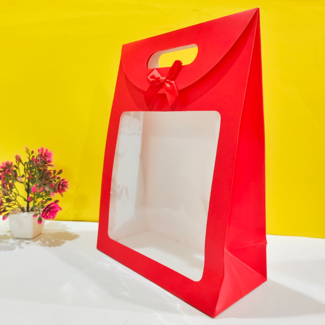 Red Die-Cut Window Bag